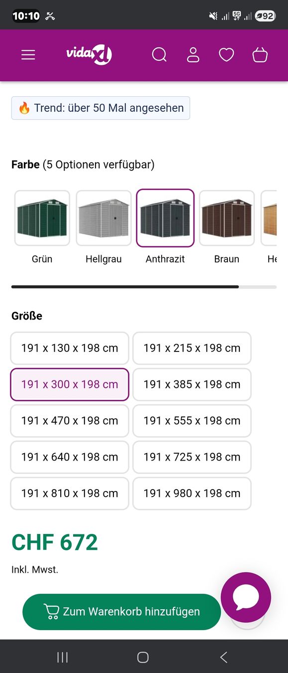 Casette da giardino & serre: Gerätehaus/Gartenhaus – Nuovo (secondo la descrizione) da Schliern b. Köniz venduto da Celac 1