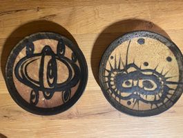 2 Teller Studio Keramik mit Muster
