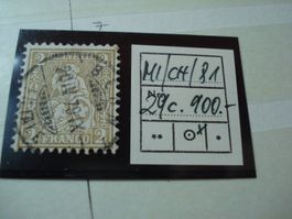 Sitzende Helvetia 2 Rp, MI 29c, gestempelt