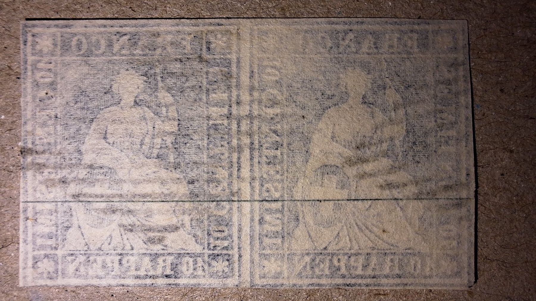 Alle Briefmarken: Strubel 23A3.d im Paar mit Attest – Gebraucht aus Balgach von SIMEON27 1