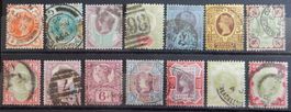 Grossbritannien ex. Kat. 86-101 gest. 1887/1900 Kat. 300 Eur