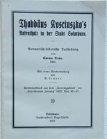 Der polnische Freiheitskämpfer Kosciuszko in Solothurn(1923)