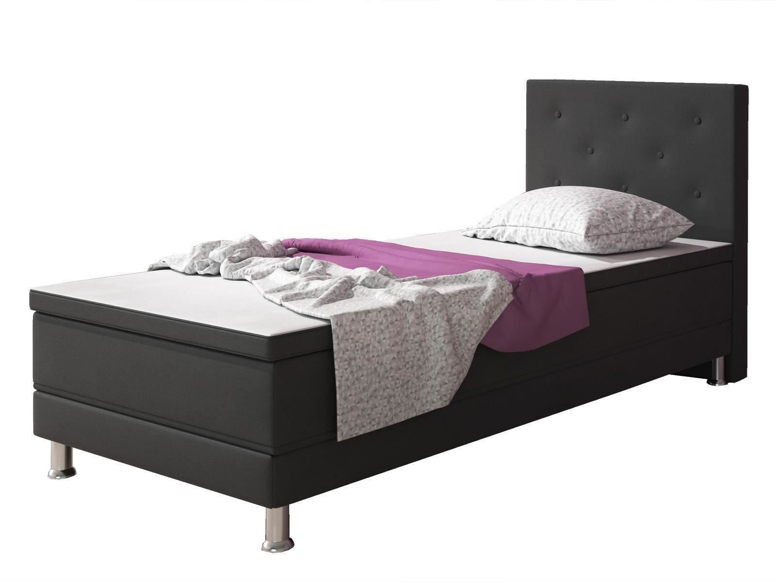 Letti: Boxspringbett 90x200 Anthrazit Hotelbett Einzelbettbett Bett – Nuovo e nell'imballaggio originale da Wallenwil venduto da toesstal-vertrieb 3