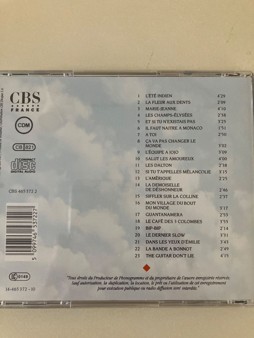 CD: Joe Dassin - 23 Succes – Usato da Rüti ZH venduto da Ochello 1
