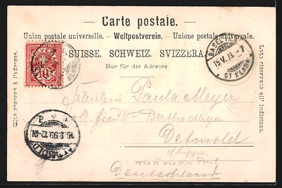 Cartoline postali: AK Basel, Marktplatz mit Markttreiben – Usato da Berlin venduto da bartko-reher 1