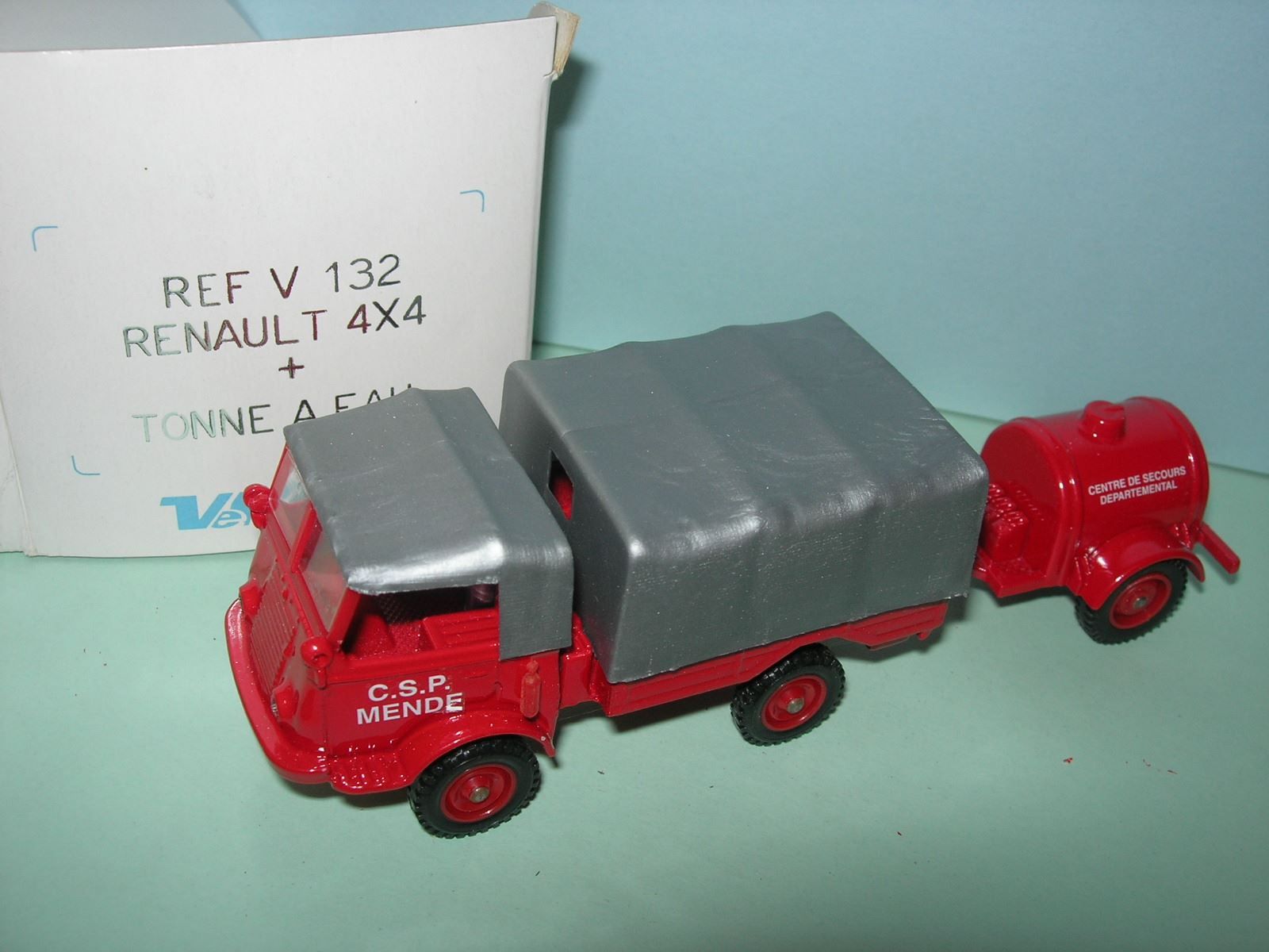 Renault Modellini d'auto: Renault 4X4 & Wassertank C.S.P  * Verem 1:50 – Nuovo e nell'imballaggio originale da Hornussen venduto da Amw 3