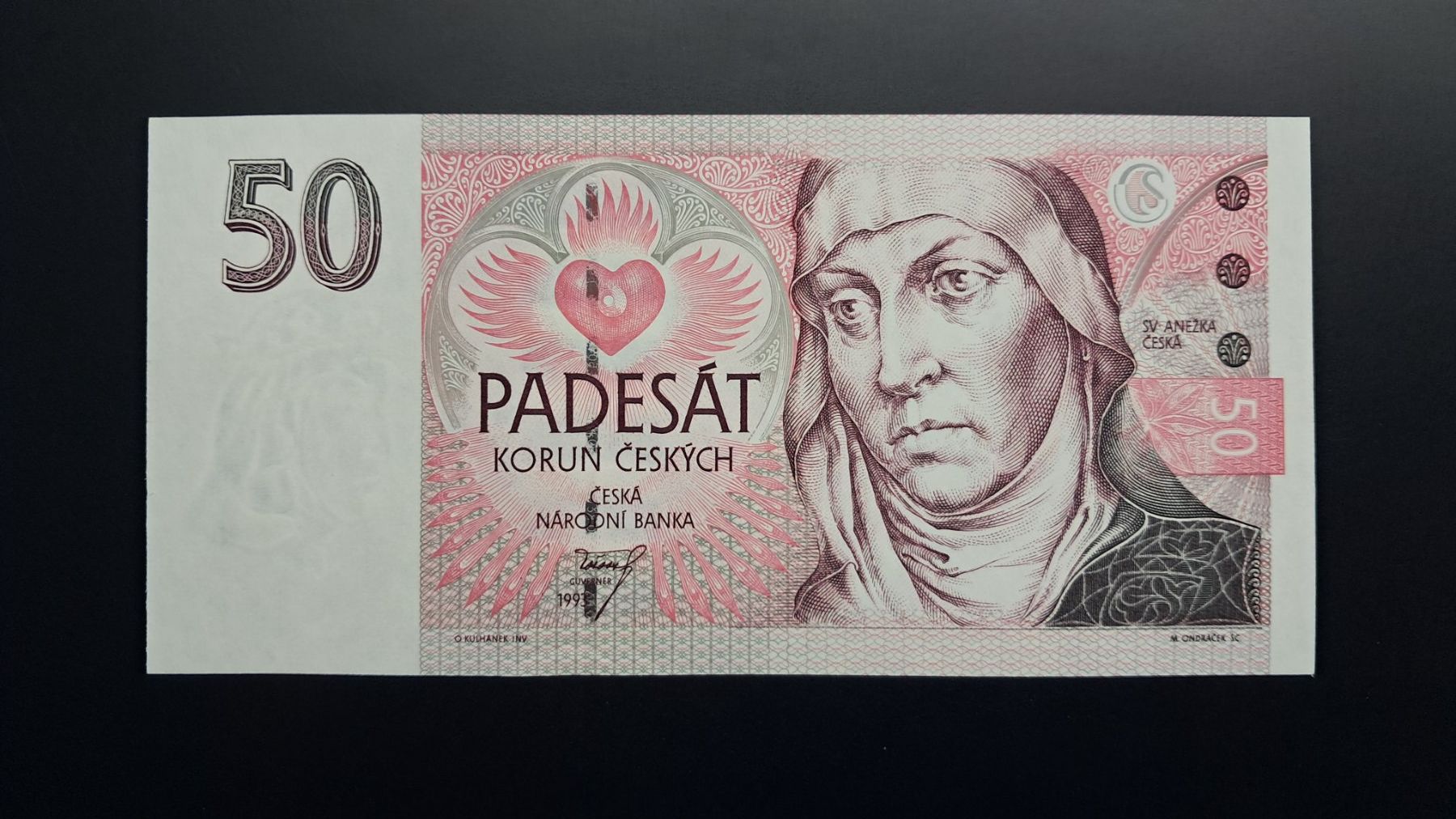 Banconote: Czech Republik 50 Korun 1993 Unc – Nuovo e nell'imballaggio originale da Lufingen venduto da E-Auktion