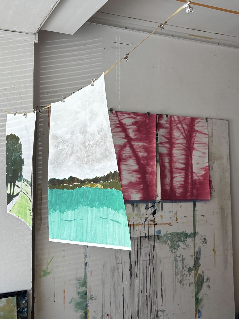 Tableaux: Acrylic painting : From the window train – Neuf (Voir description) à Pully par MadameSan 3