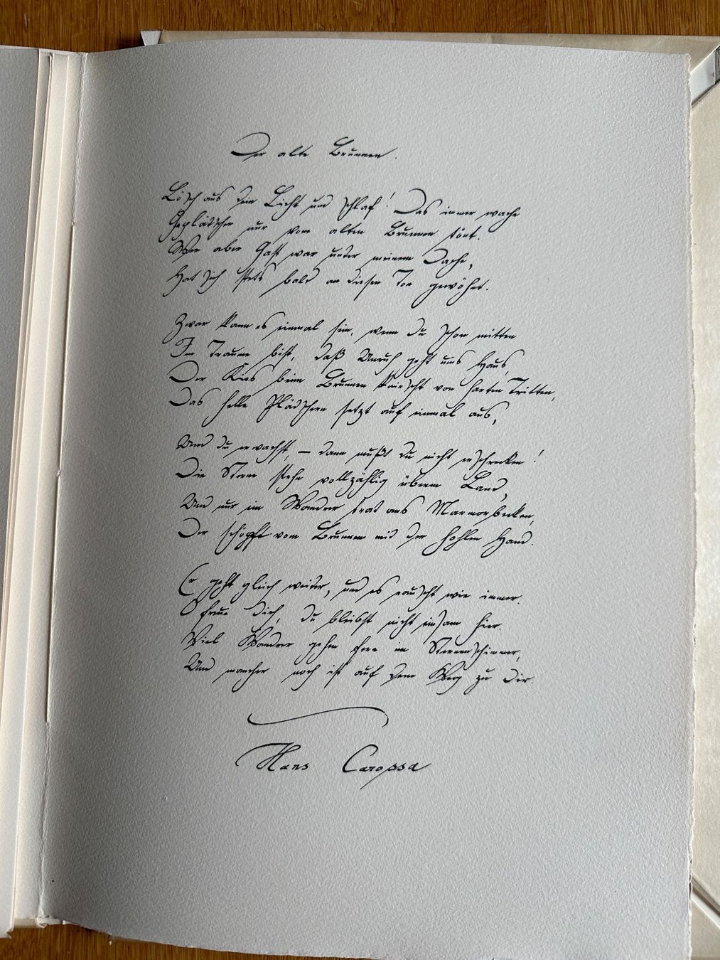Libri: Hans Carossa: Der alte Brunnen. – Usato da Zürich venduto da allp 4
