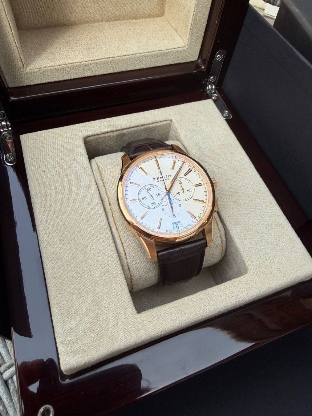 Zenith Orologi: Zenith Captain El Primero Chronograph 18k Gold – Nuovo e nell'imballaggio originale da Thalwil venduto da malexx 3