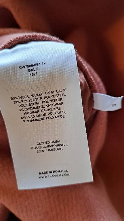 Cappotti: Rosa Wollmantel von Closed – Usato da Lützelflüh-Goldb venduto da tomwunderlich 1