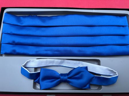Set Kummerbund und Fliege royalblau