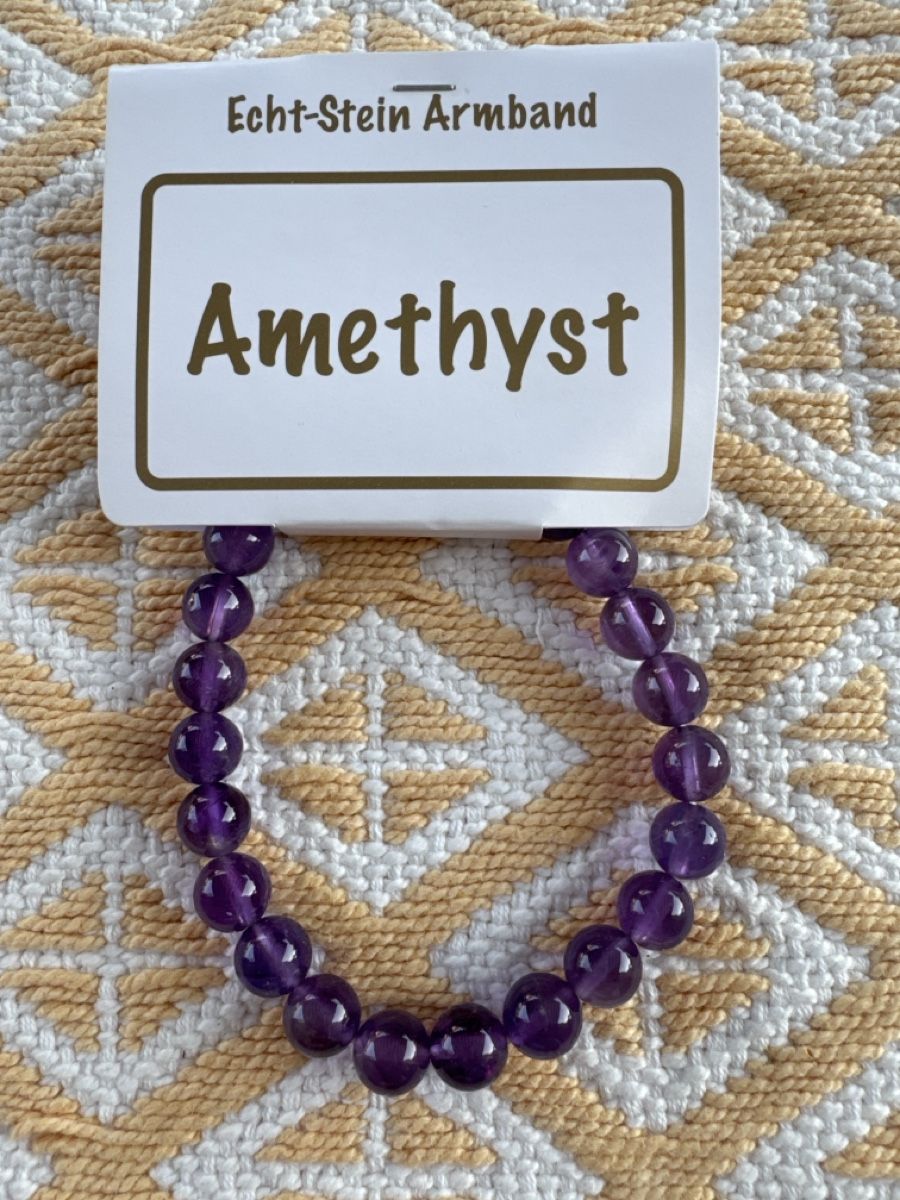 Bracciali & Braccialetti: Echtstein Armband Amethyst neu – Nuovo (secondo la descrizione) da Zürich venduto da funkelnderstern