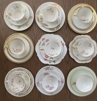Sammlung von 9 Teegedecken aus den 60er Jahren