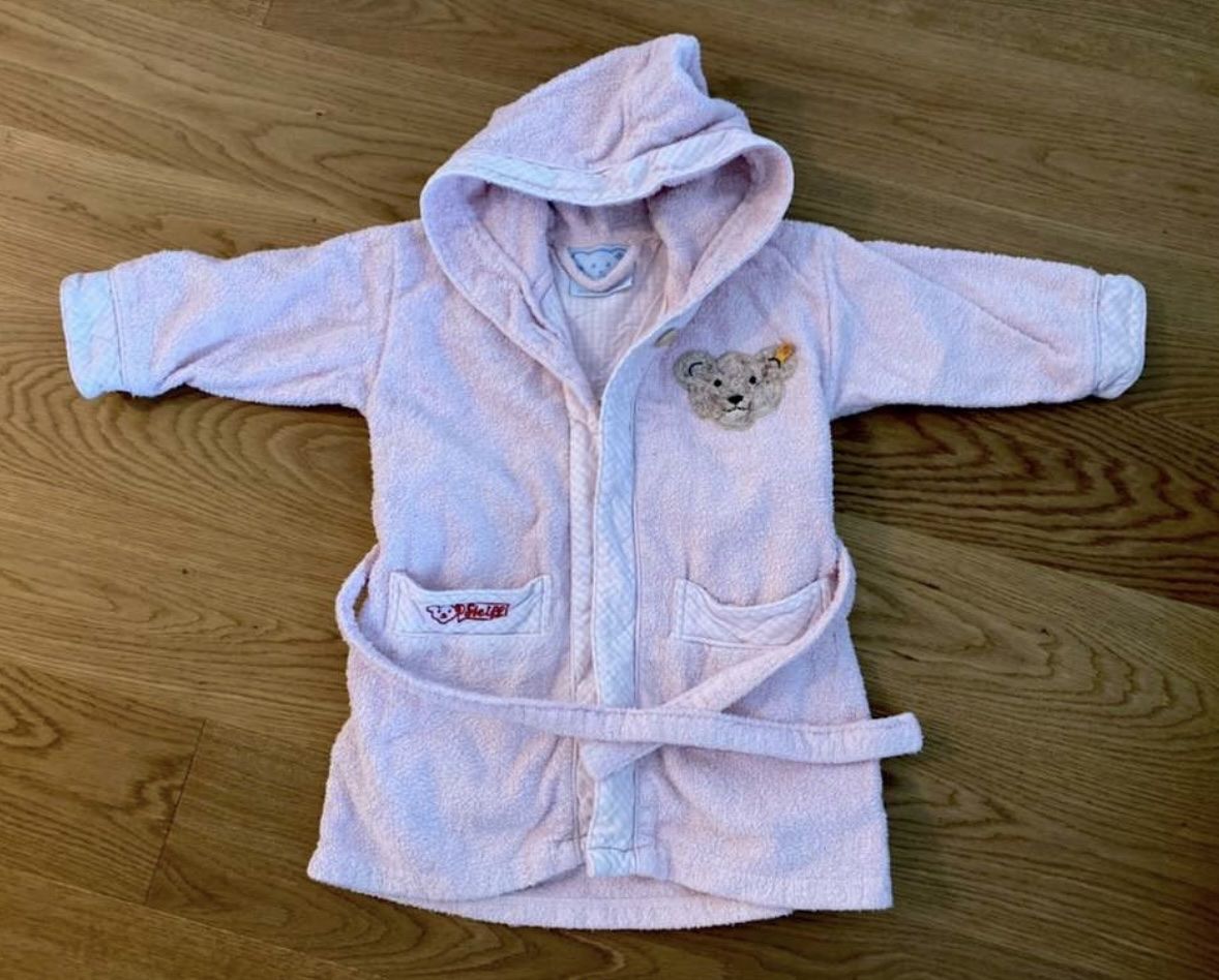 Steiff Bademäntel: Steiff Bademantel in Rosa Gr.74/80 – Gebraucht aus Genthod von Tidus04