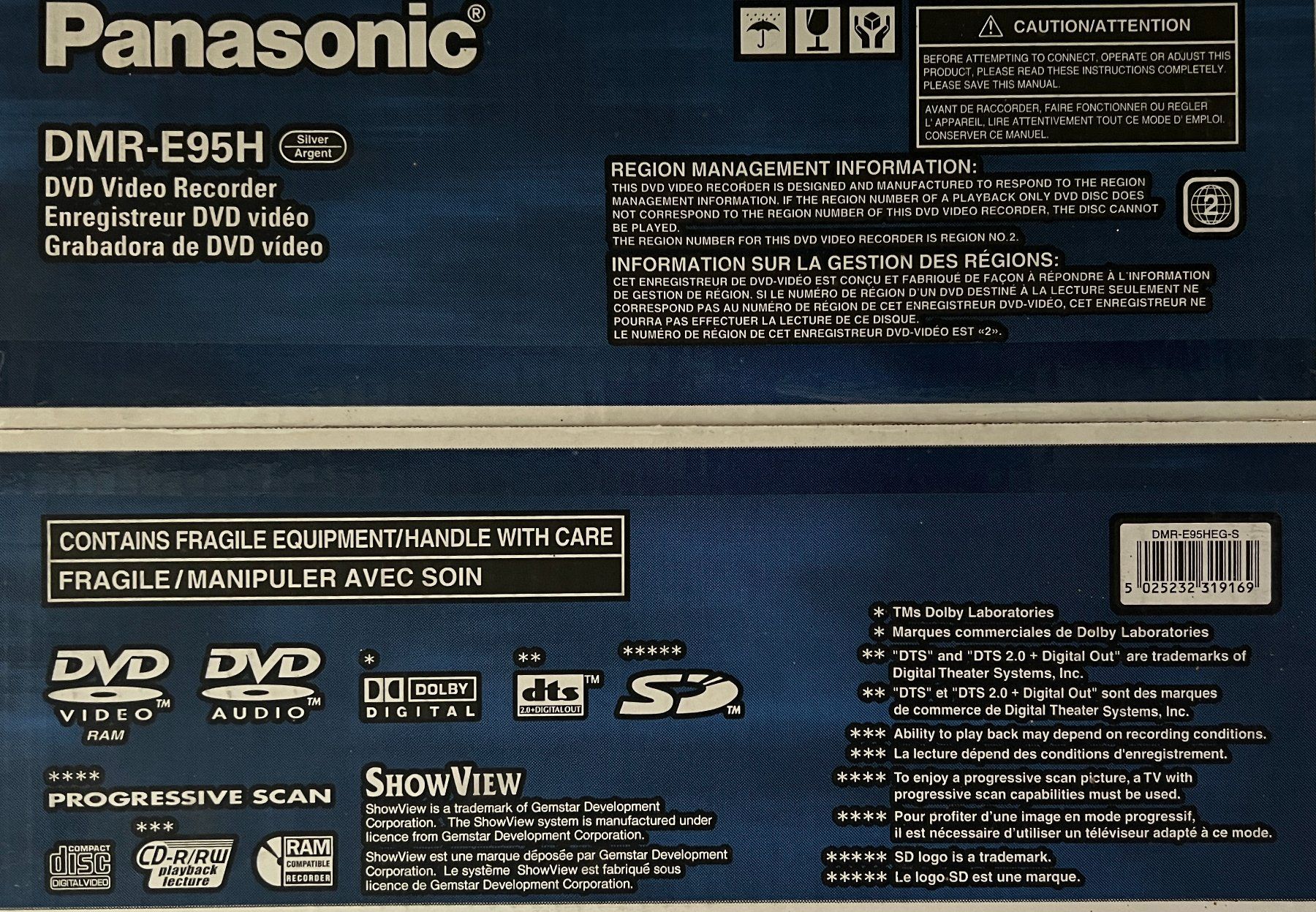 Panasonic Multimediaplayer & Streamer: Panasonic HDD&DVD Recorder DMR-E95HEG mit SC Card / PC Card – Gebraucht aus Ottenbach von  6