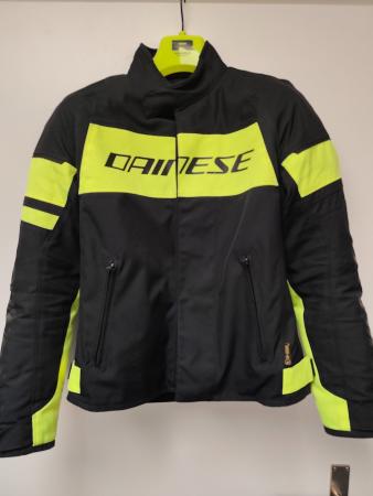 Dainese Motorrad Jacke, Schwarz/Neon Gelb, Grösse 48