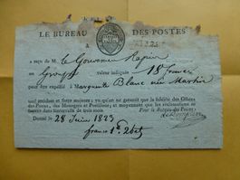 Payerne,Le Bureau de Postes 28. Juin 1823