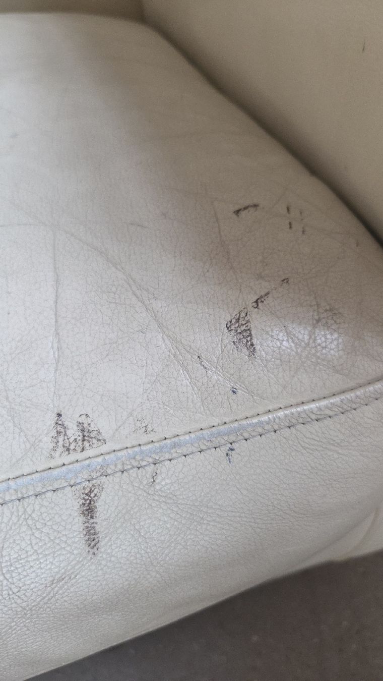Divani: Kunstledersofa Creme – Usato da Münsingen venduto da slieus 6