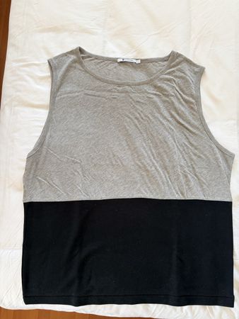 T by Alexander Wang débardeur gris/noir taille M