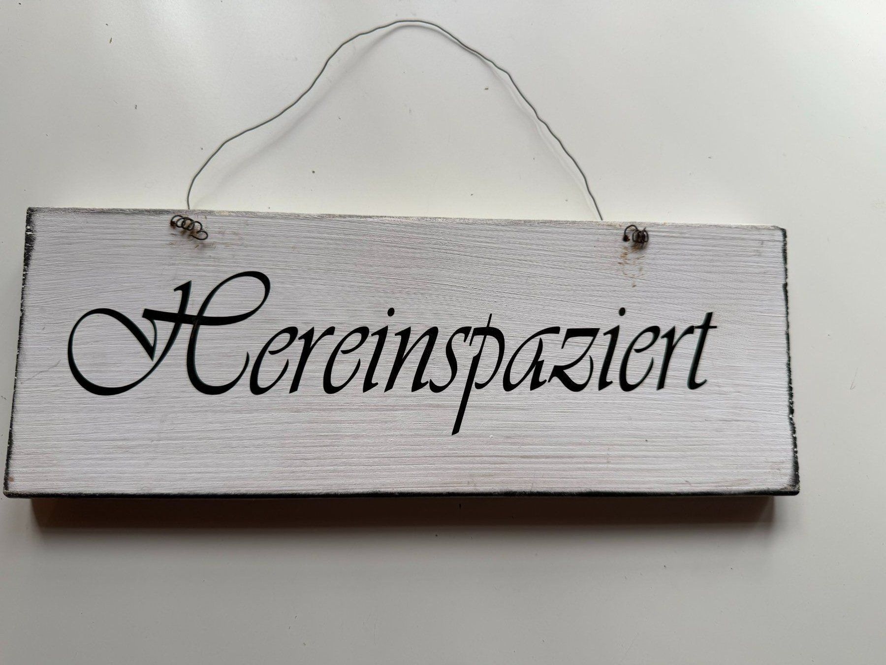 Alle Dekorationen: DEKO HOLZSCHILD "HEREINSPAZIERT" – Neu (gemäss Beschreibung) aus Meienried von ManuelaBoutique 2