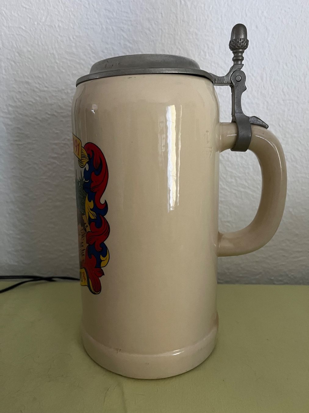 Bicchieri: Bierkrug mit Zinndeckel – Nuovo (secondo la descrizione) da Rheineck venduto da CoGer 1