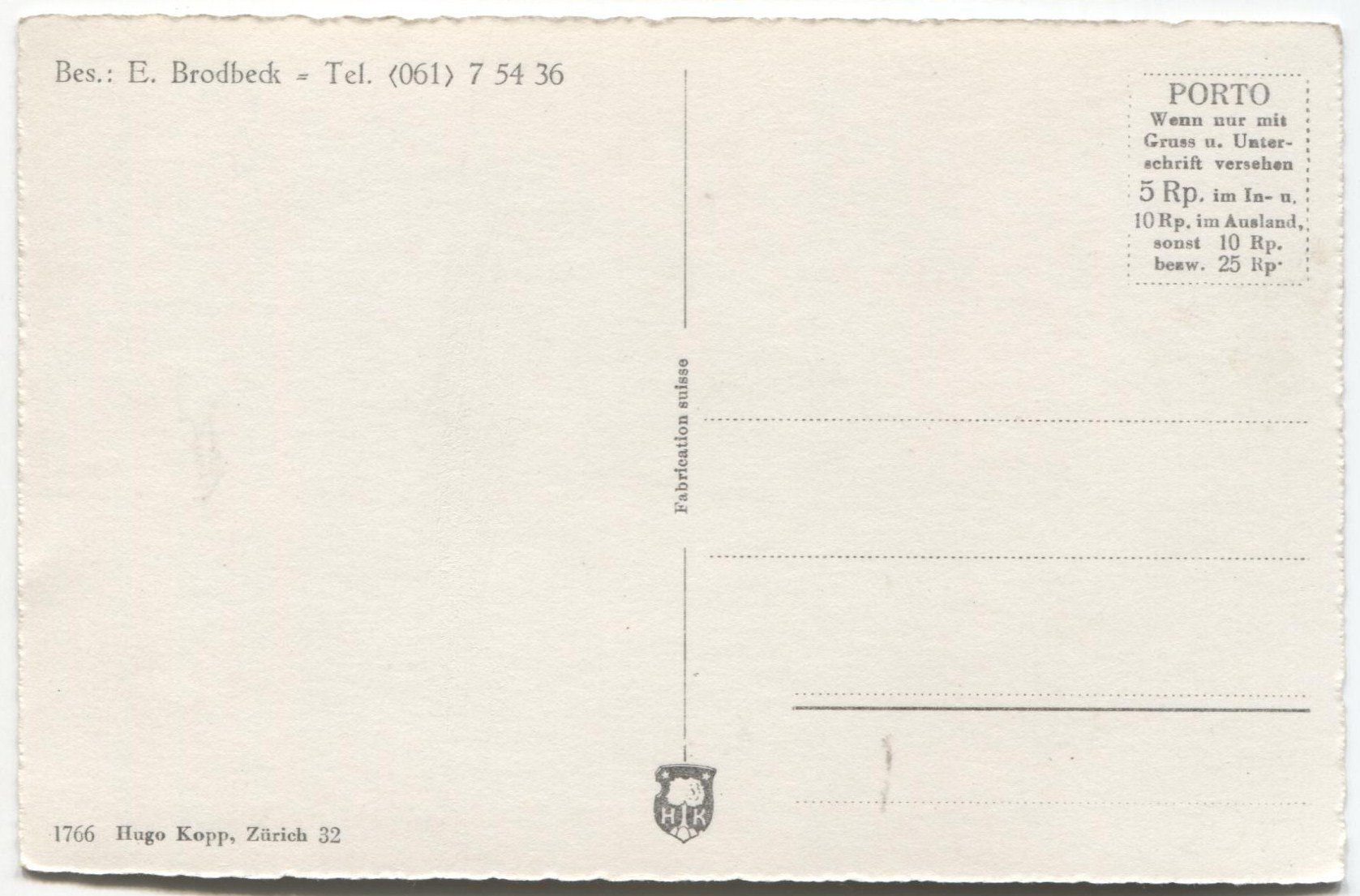 Cartoline postali: BRETZWIL BL 1940 Restaurant Blume mit Oldtimer-Auto – Usato da Rothrist venduto da Clanx 1