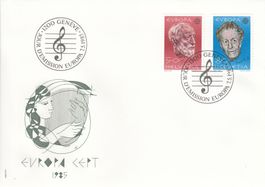 1985 Europa CEPT FDC  Zeichnung Hans Erni Luzern