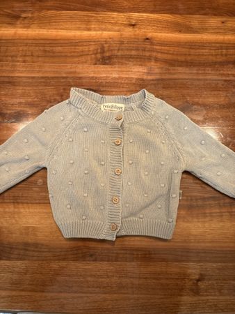 Petit Filippe Cardigan, 3-6 Months, light blue