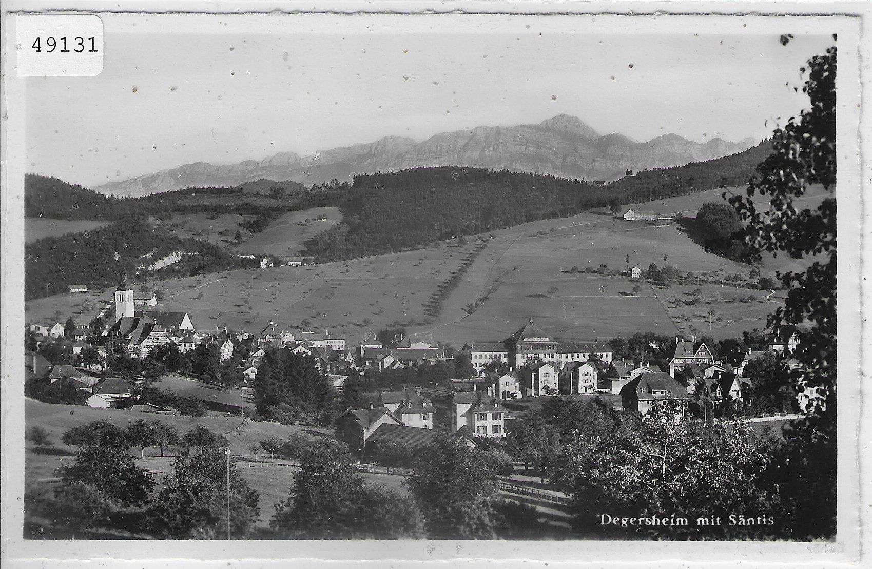 Cartoline postali: Degersheim mit Säntis – Usato da Ettingen venduto da Kartenplanet
