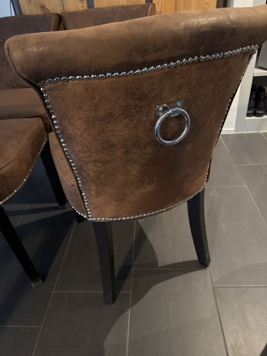 Sedie: Stühle braun 4er Set Stile Chesterfield – Usato da Vogelsang AG venduto da ilj_c88b 5