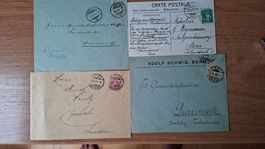CH001 - 4 lettres timbres classiques