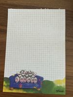 A5 Blatt von Diddl Nr. 75 Sofafreunde, Rarität