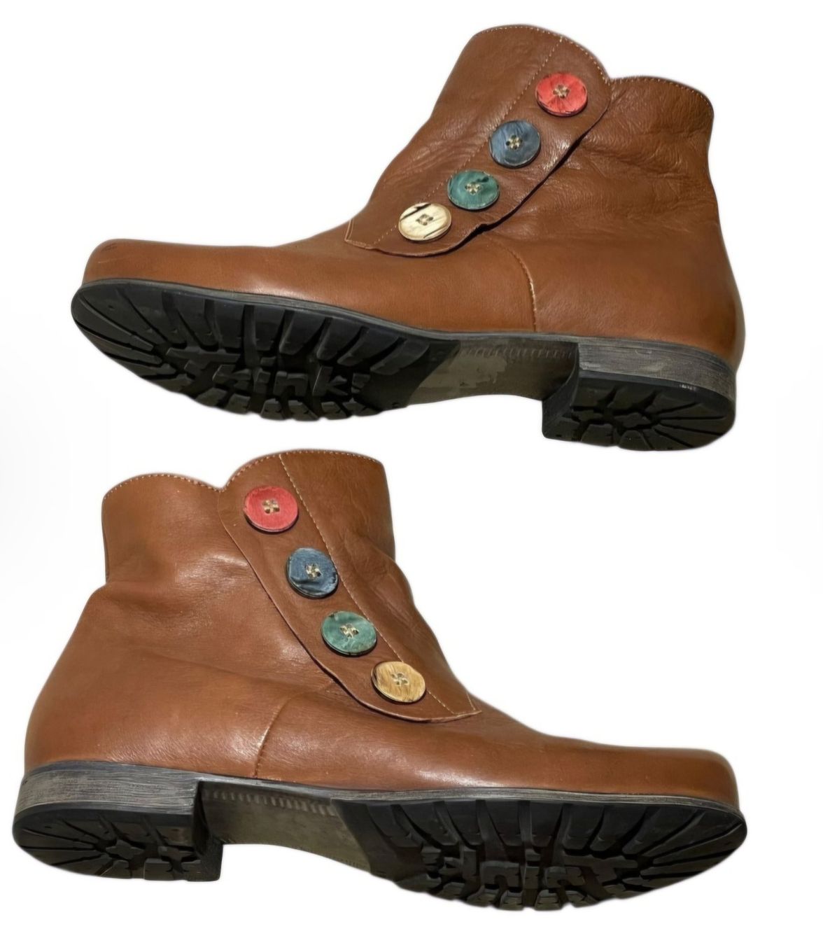 Think Damenschuhe: THINK SCHUHE STIEFEL ECHT LEDER BRAUN GR.38 MEGA – Gebraucht aus Stäfa von Ildi