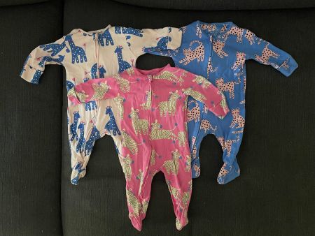 3x Next Strampler Pyjama 3 Monate 62cm 2 way zip