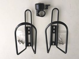 2 neue Getränkehalter und Klingel für Velo