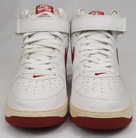 NIKE Air Force 1 Mid  Sneaker White / Varsity Red Gr. 45.5