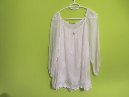 Weisse Damen Sommer-Bluse /Gr. 42/44