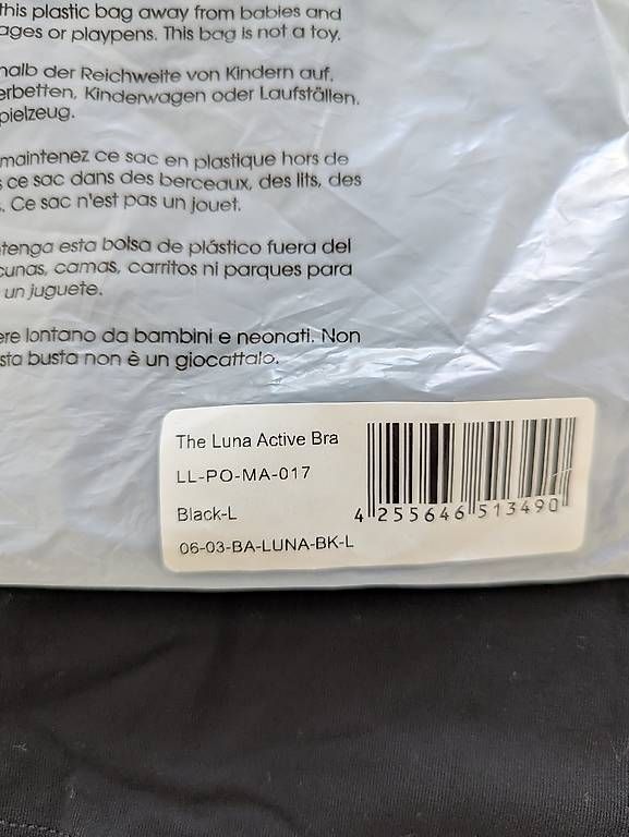 Top: The Luna Active Bra Schwarz – Usato da Uitikon Waldegg venduto da moaloha21 2