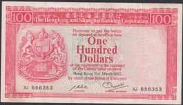 Hong Kong 100 Dollars 1982 HSBC