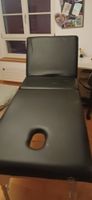 Table de massage noire avec trou visage, utilisé 2x