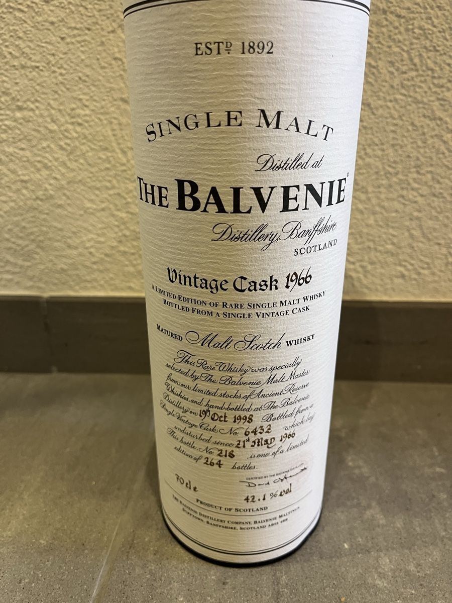 Balvenie Bevande alcoliche: The Balvenie Single Malt Whisky – Nuovo e nell'imballaggio originale da Neerach venduto da fuz_8d7l