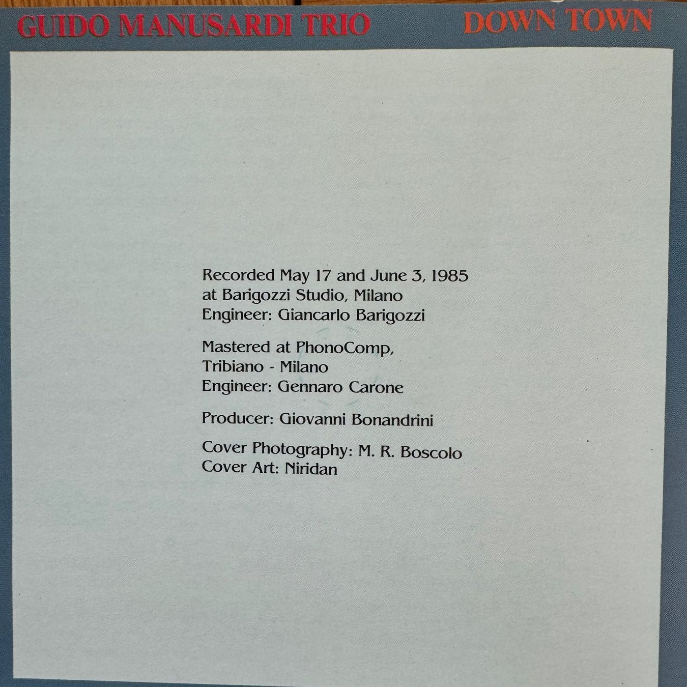 CD: Guido Manusardi - Isla Eckinger - Ed Thigpen (CD Soul Note) – Usato da Zug venduto da Mirare9 1