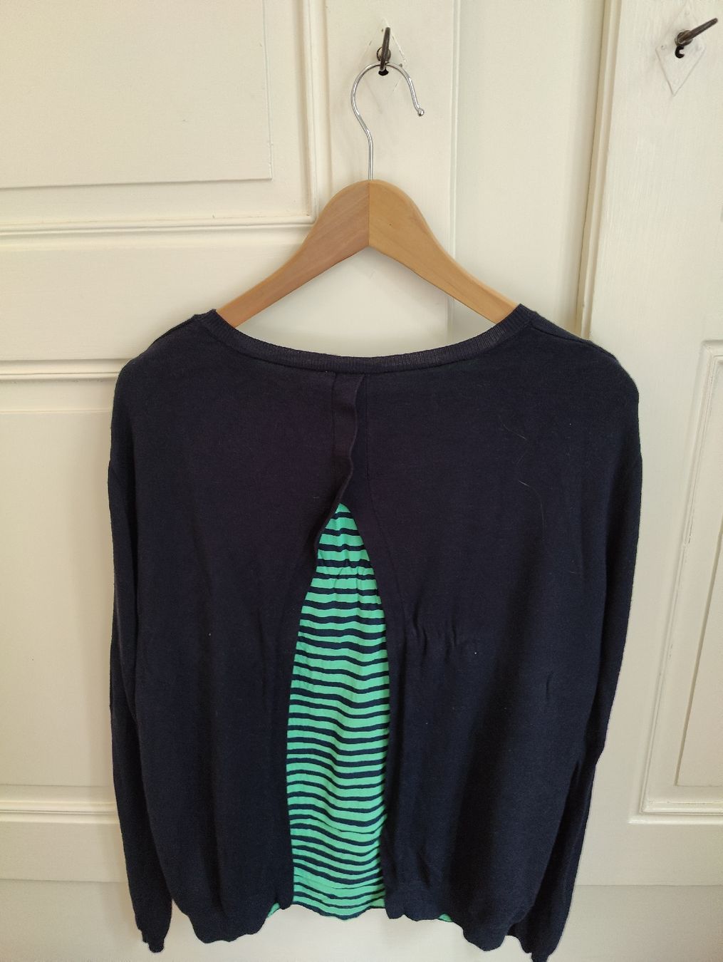 Kookai Pulls & Sweat-shirts: pull Kookaï bleu marine et rayé vert – D'occasion à Bern par linouma 1