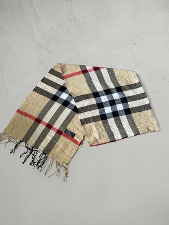 Schal Burberry Check beige/schwarz/rot guter Zustand