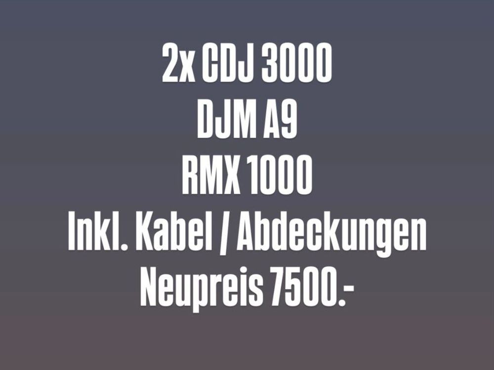 Top DJ-Set Pioneer 2xCDJ 3000, DJM A9, RMX 1000! (Gebraucht) in ...
