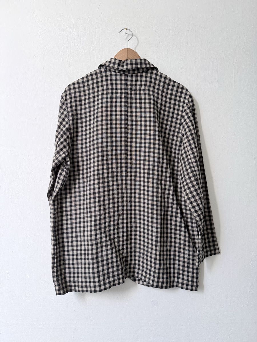 Jacken: Leinenblazer Karomuster schwarz/beige Grösse M – Neu (gemäss Beschreibung) aus Basel von A-Z-B 2