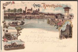 ^Lithografie Rapperswil SG , ca 1905