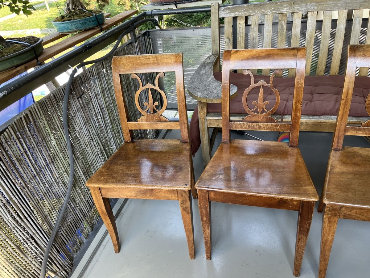 Chaises: 4 biedermeier stühle kirschholz – D'occasion à Lengnau BE par Meij 1