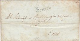 1836 Faltbriefhülle von Misocco - Chur, Gebrauchsspuren
